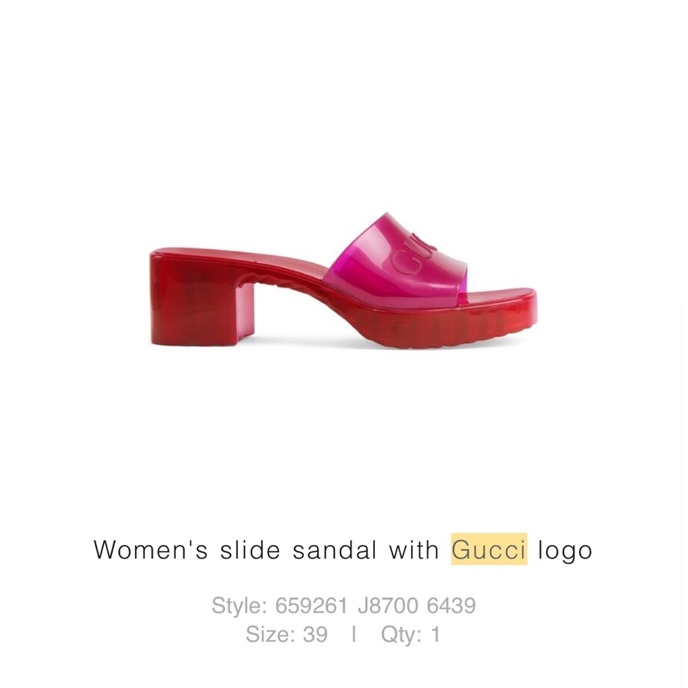 Never worn! Gucci slide sandal. US size:9